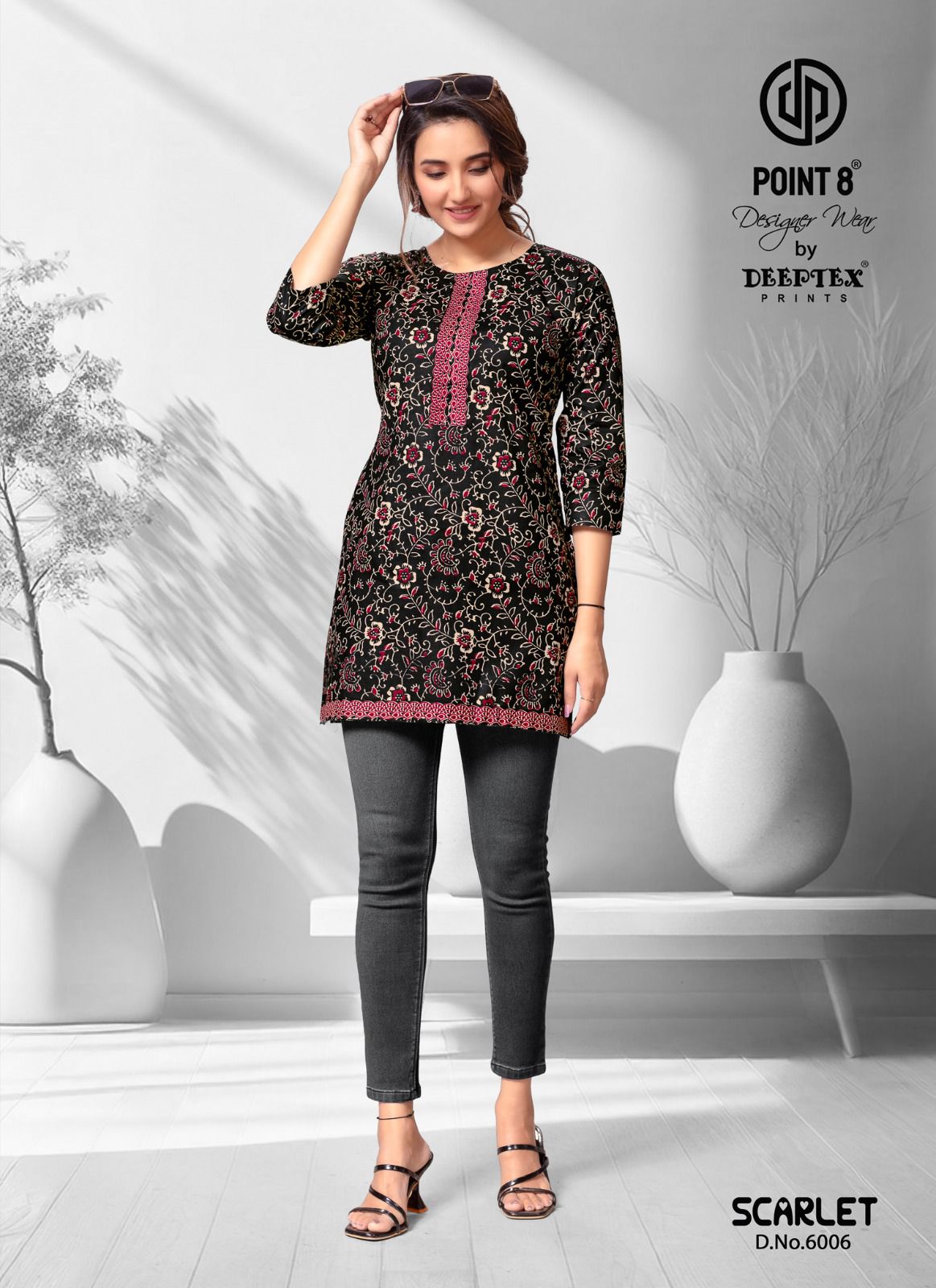 Scarlet Vol 6 By Deeptex Poplin Cotton Short Kurti Suppliers In India